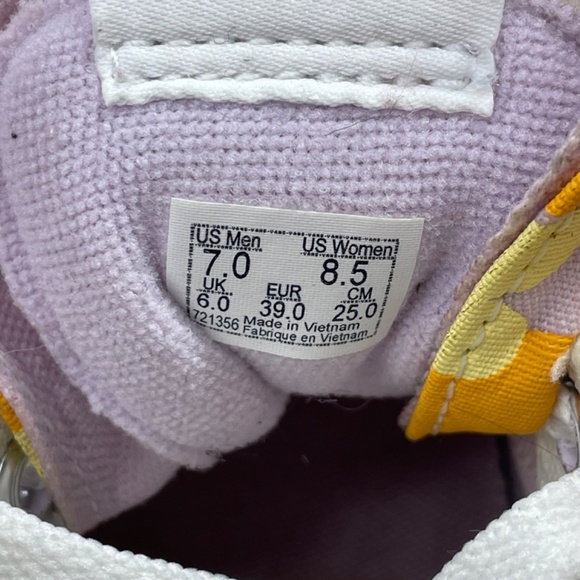 VANS Shoes Womens 8.5 purple orange checkerboard sk8-hi platform high top retro - Picture 7 of 14